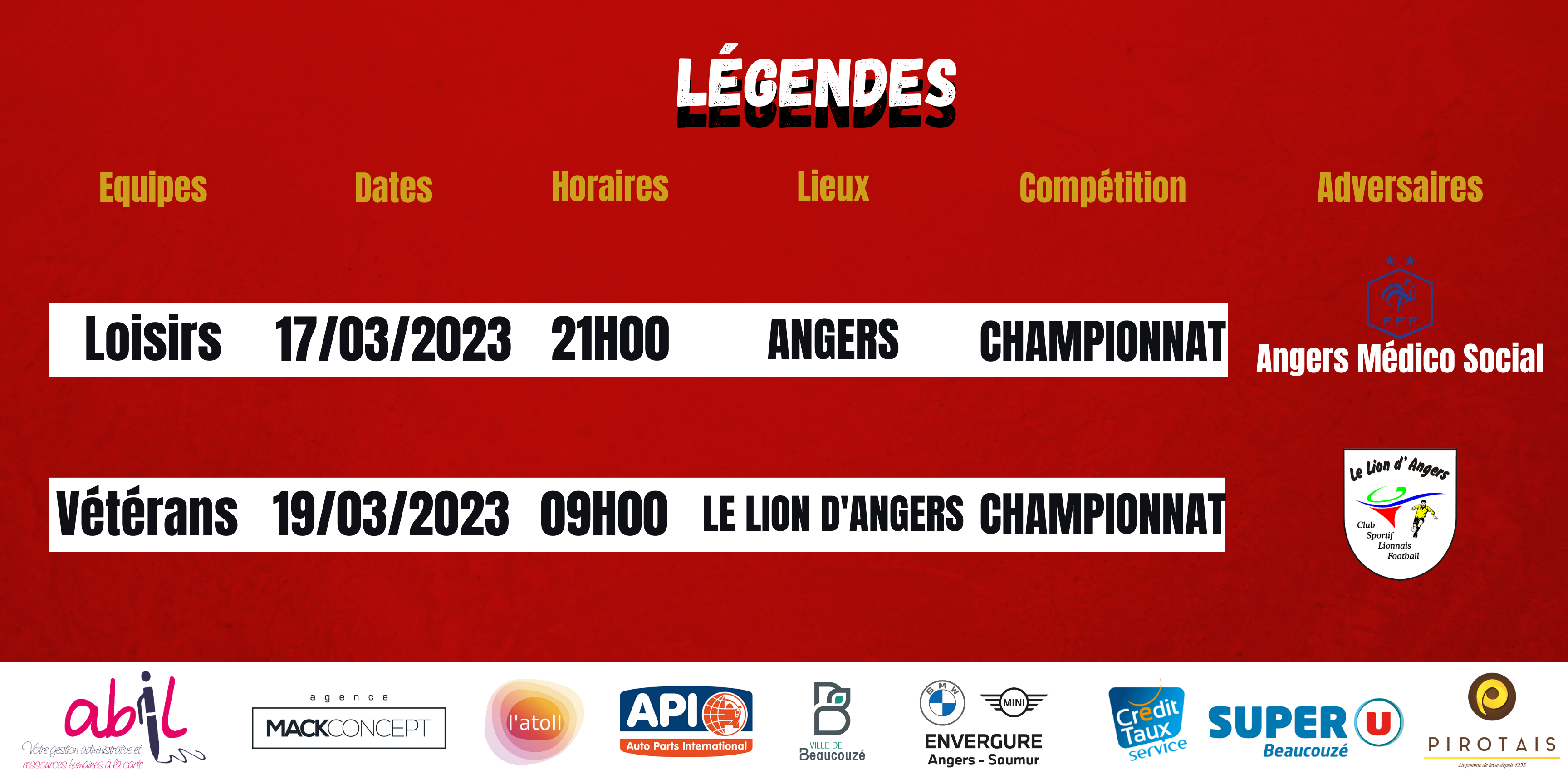 AGENDA DU WEEK-END !