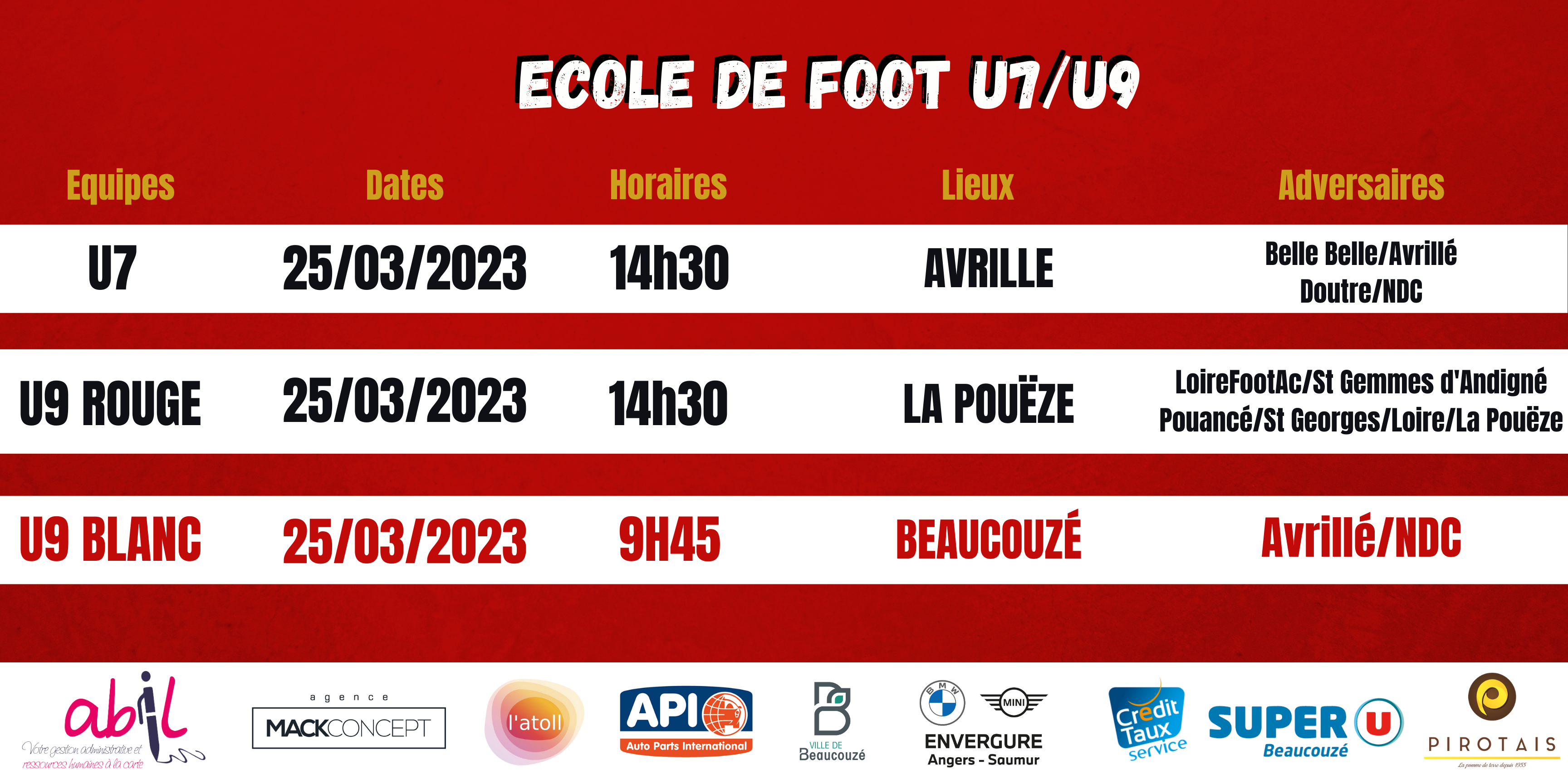 Agenda du week-end !