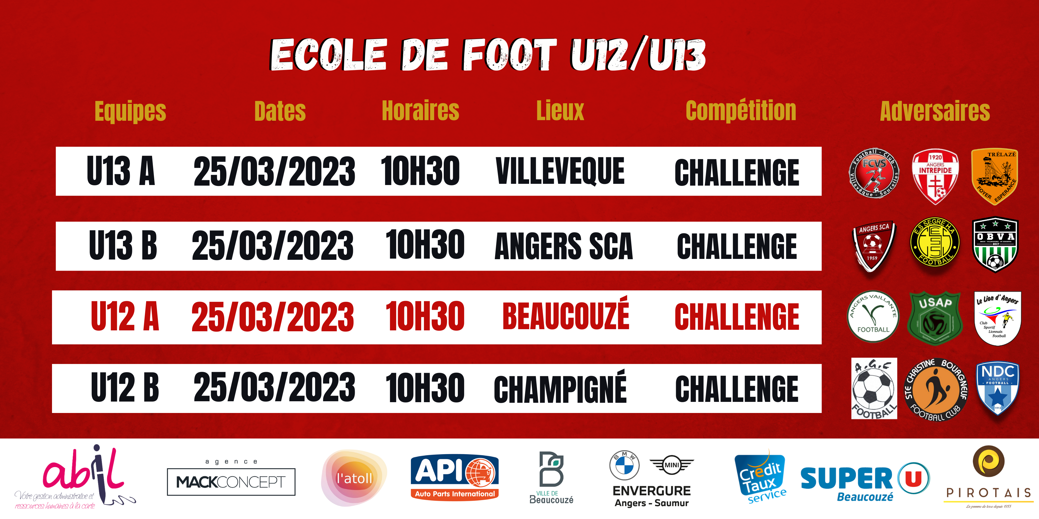Agenda du week-end !