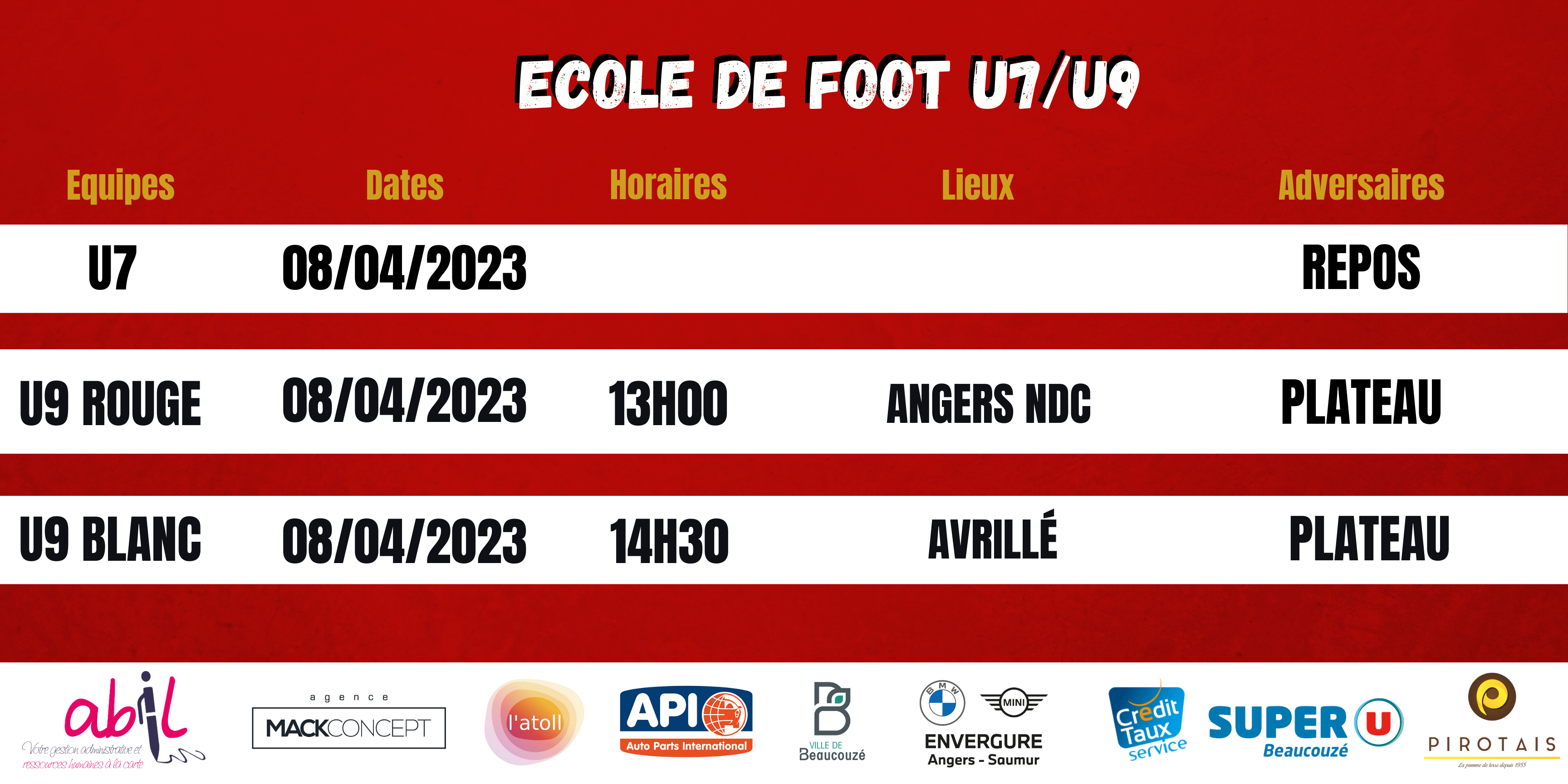 AGENDA DU WEEK-END !