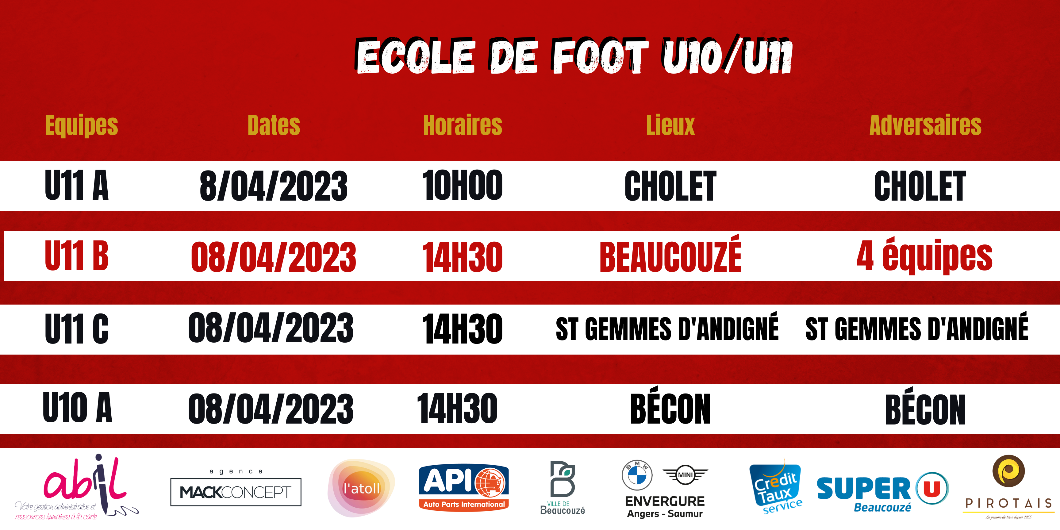 AGENDA DU WEEK-END !