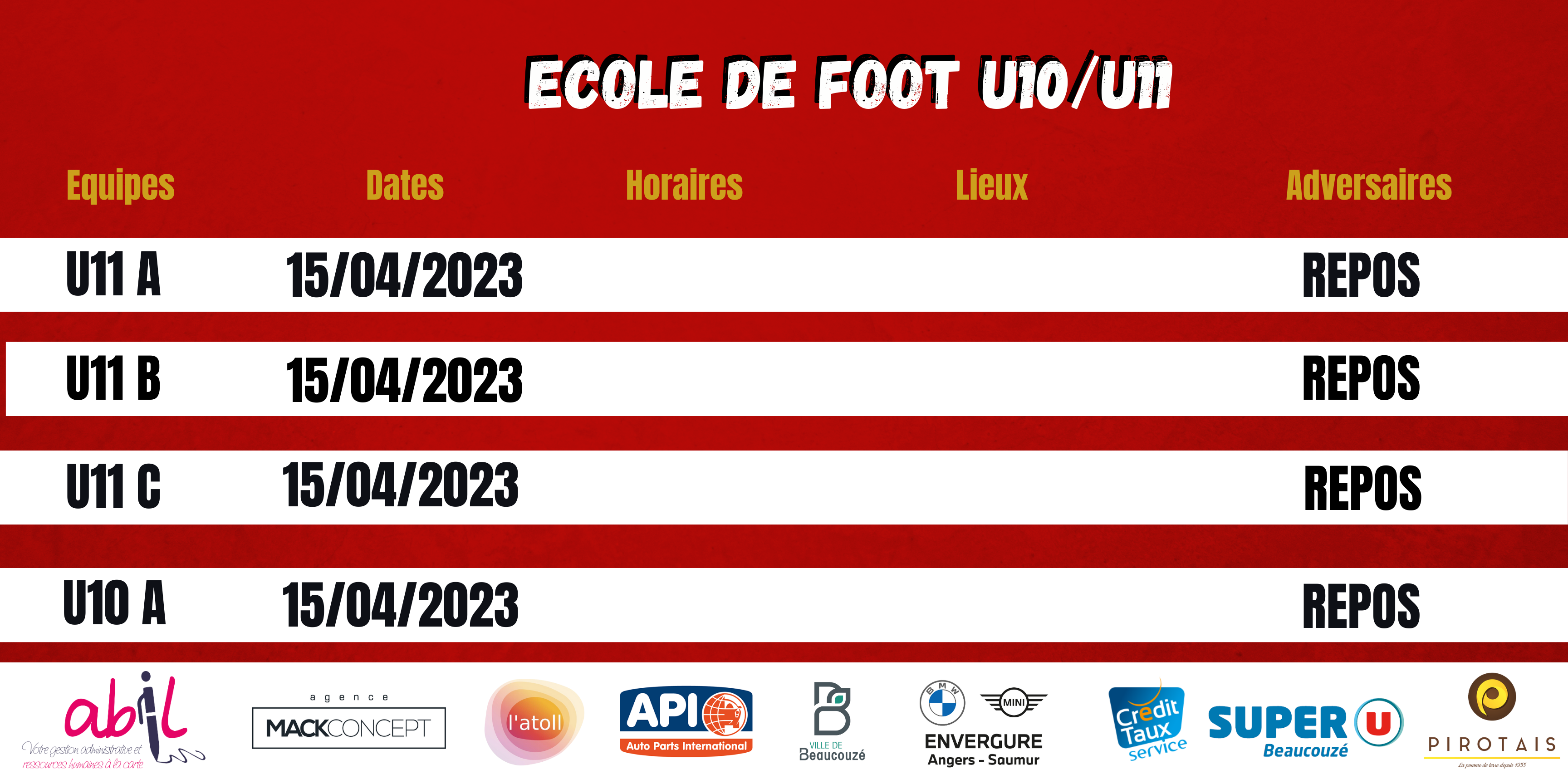AGENDA DU WEEK-END !