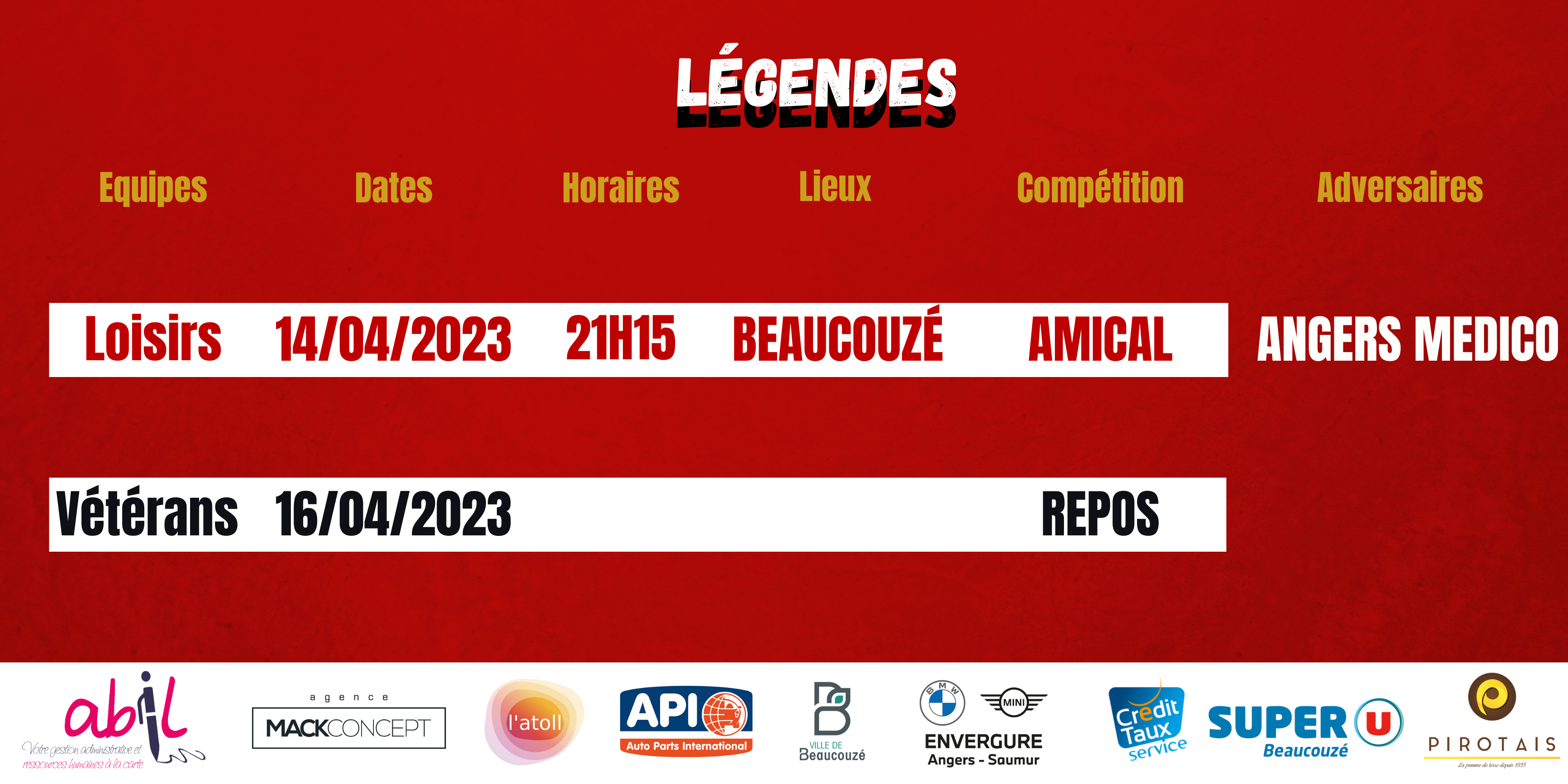 AGENDA DU WEEK-END !