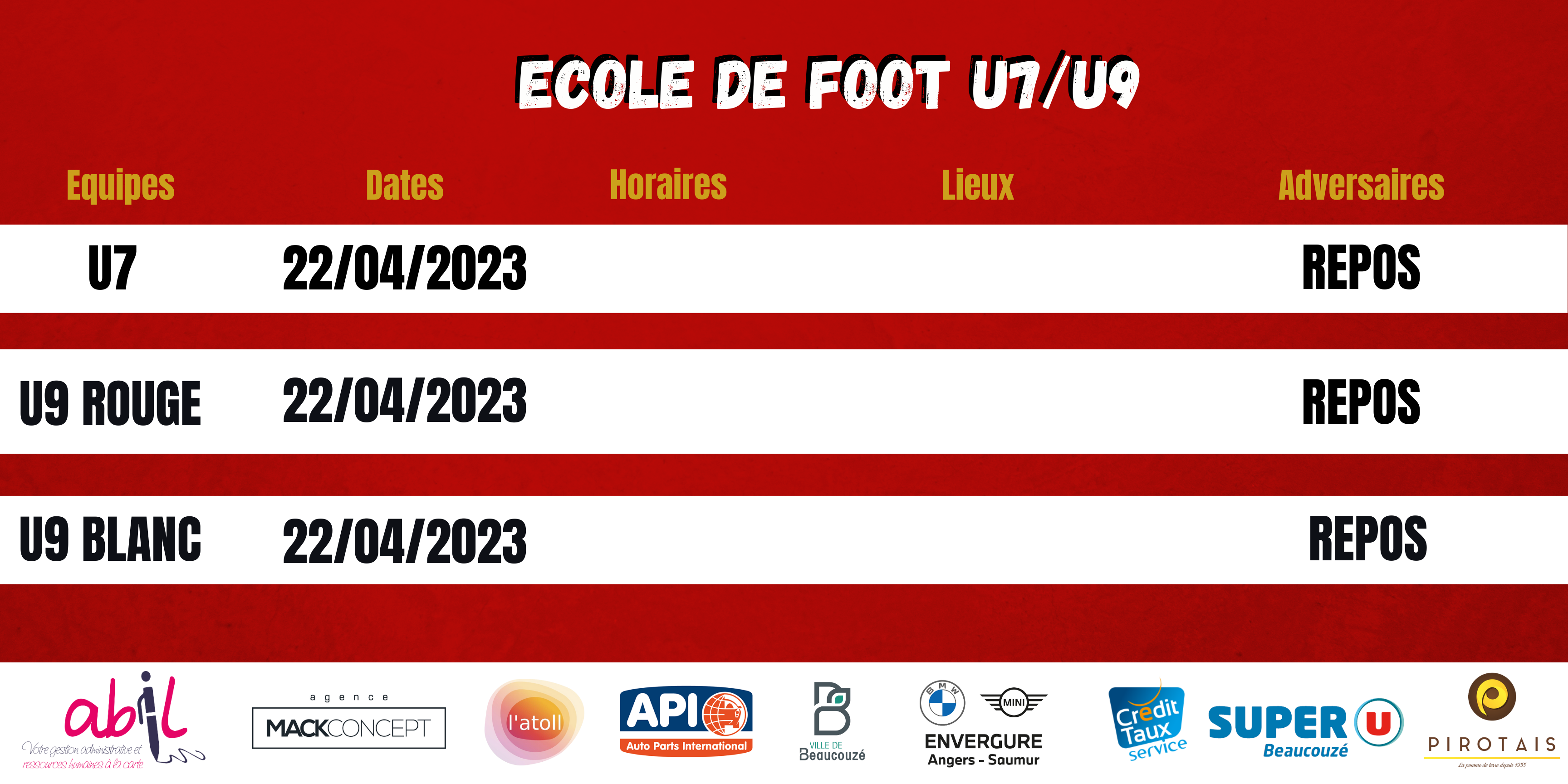 AGENDA DU WEEK-END !