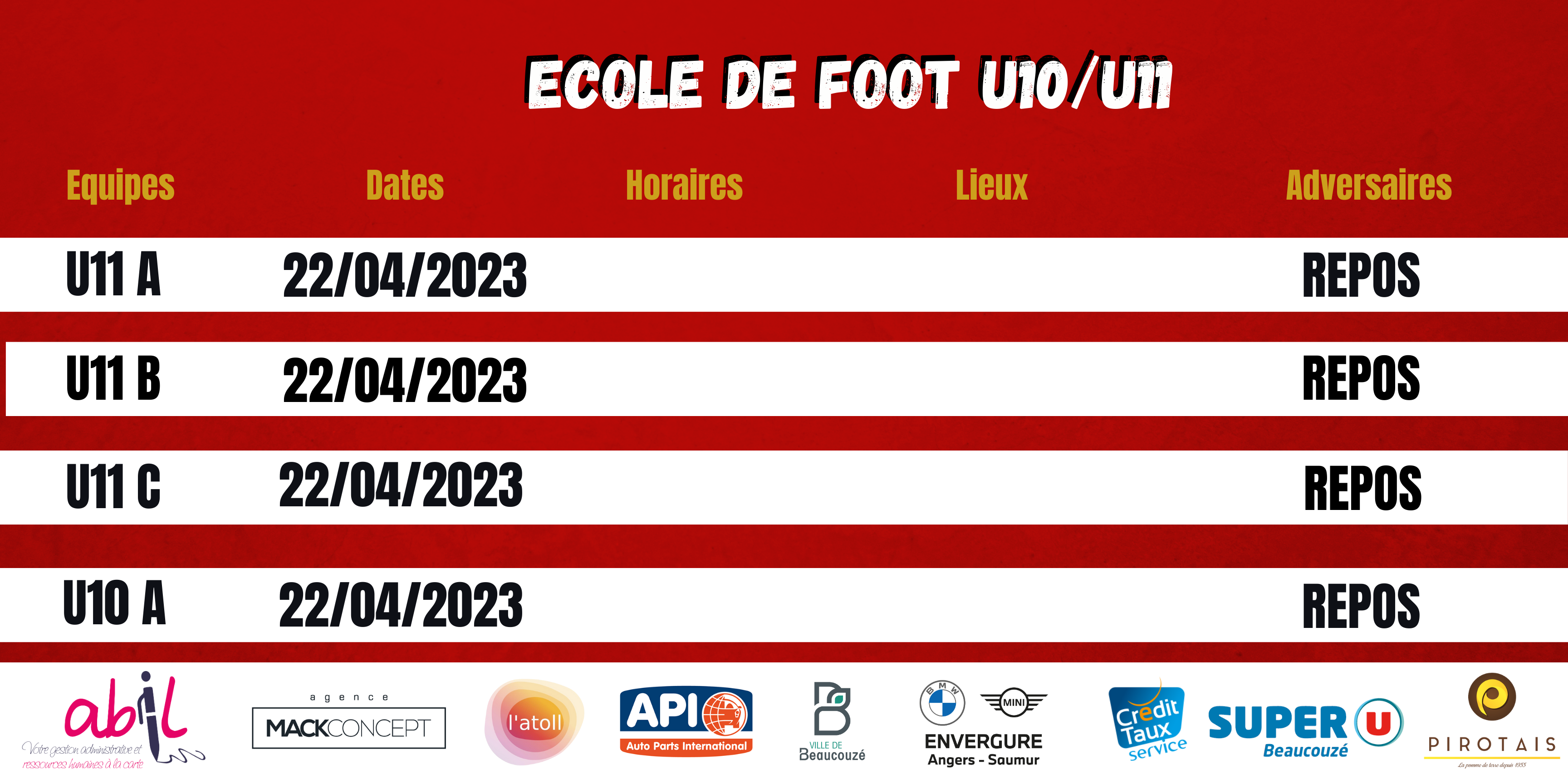 AGENDA DU WEEK-END !