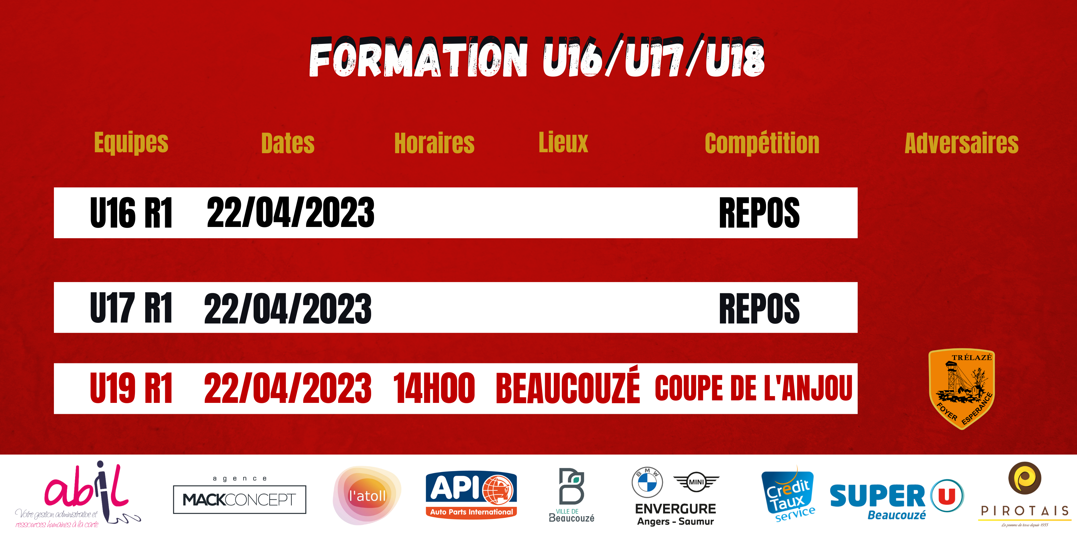 AGENDA DU WEEK-END !