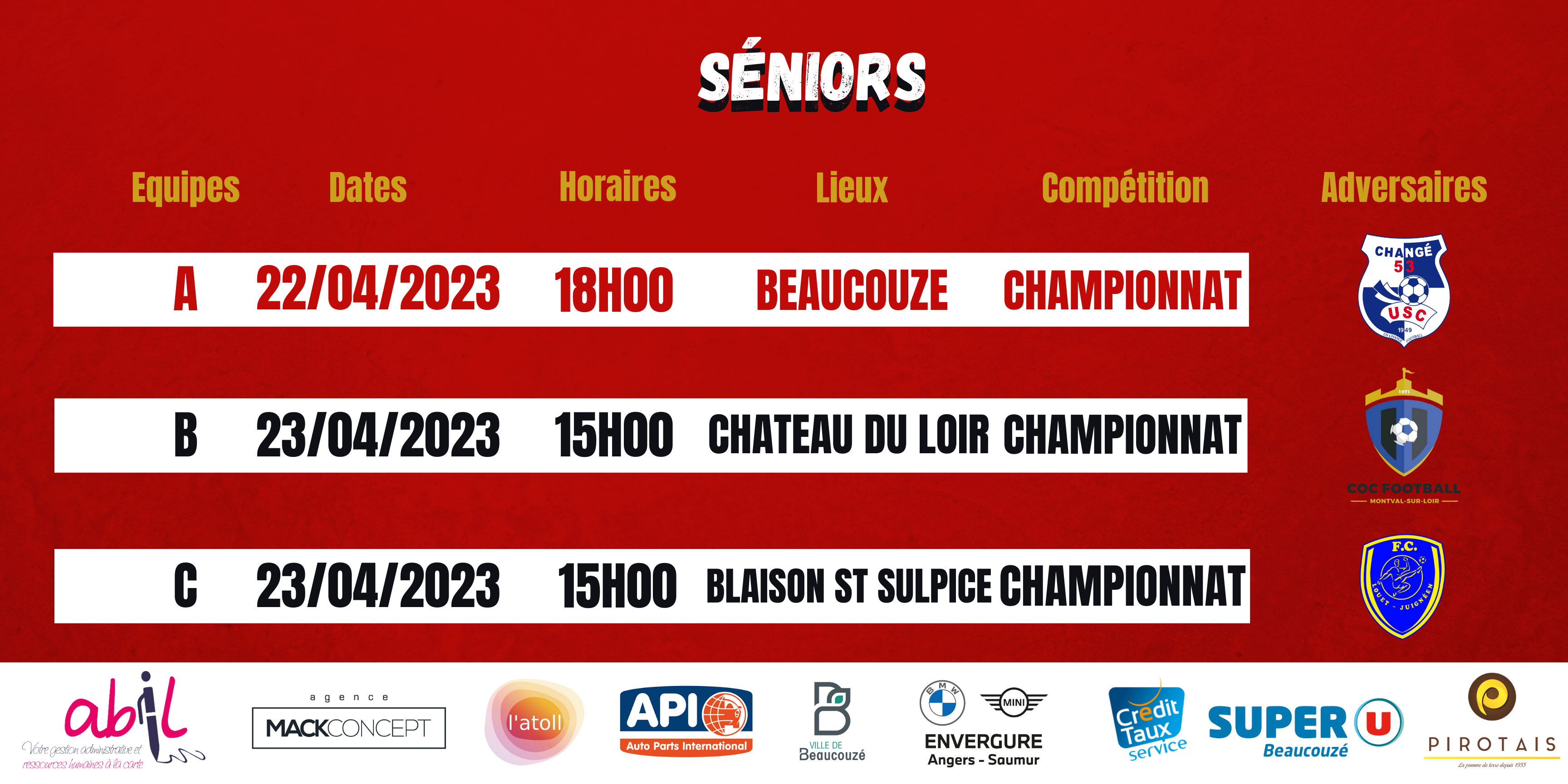 AGENDA DU WEEK-END !
