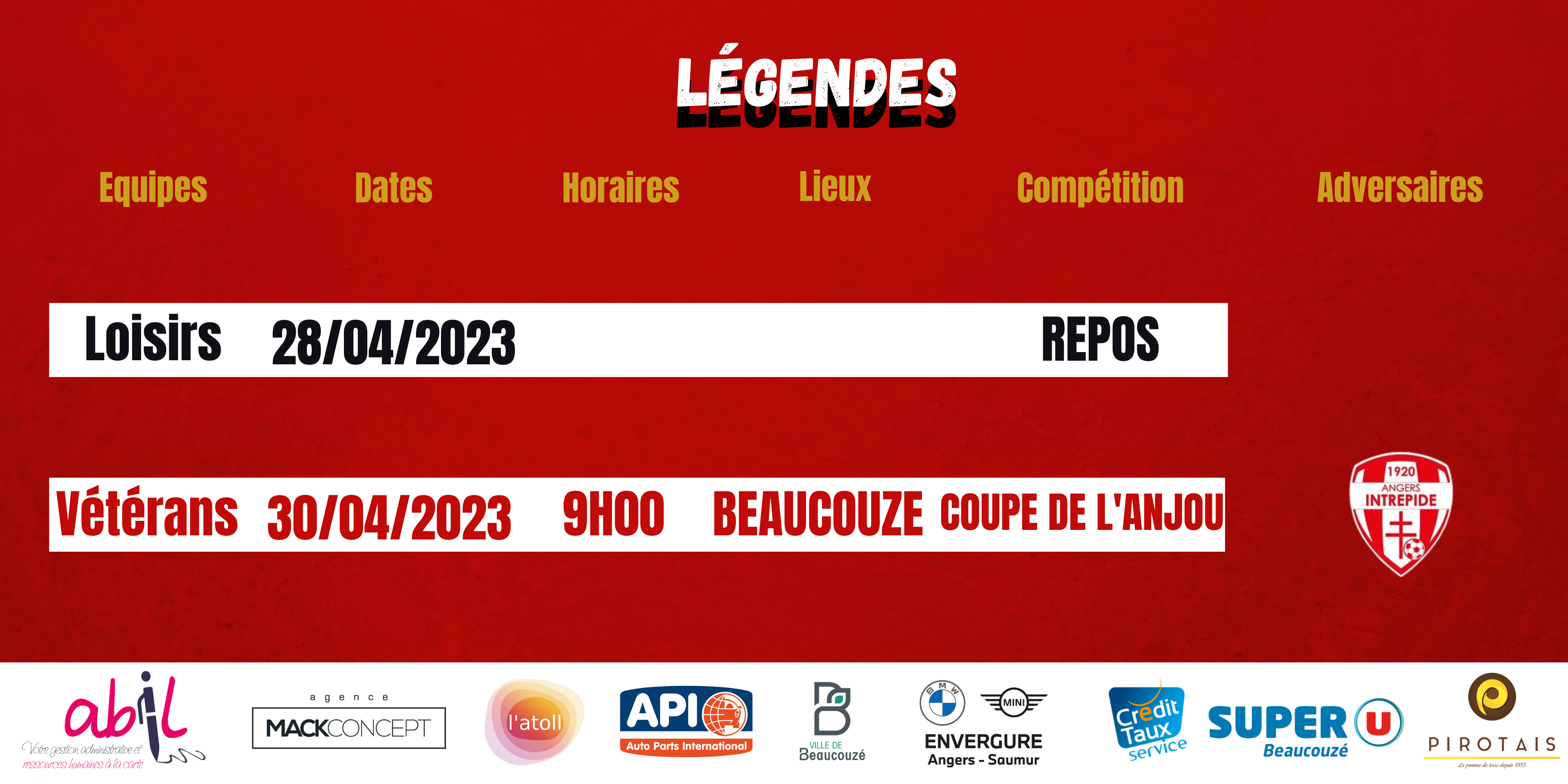 Agenda du week-end !