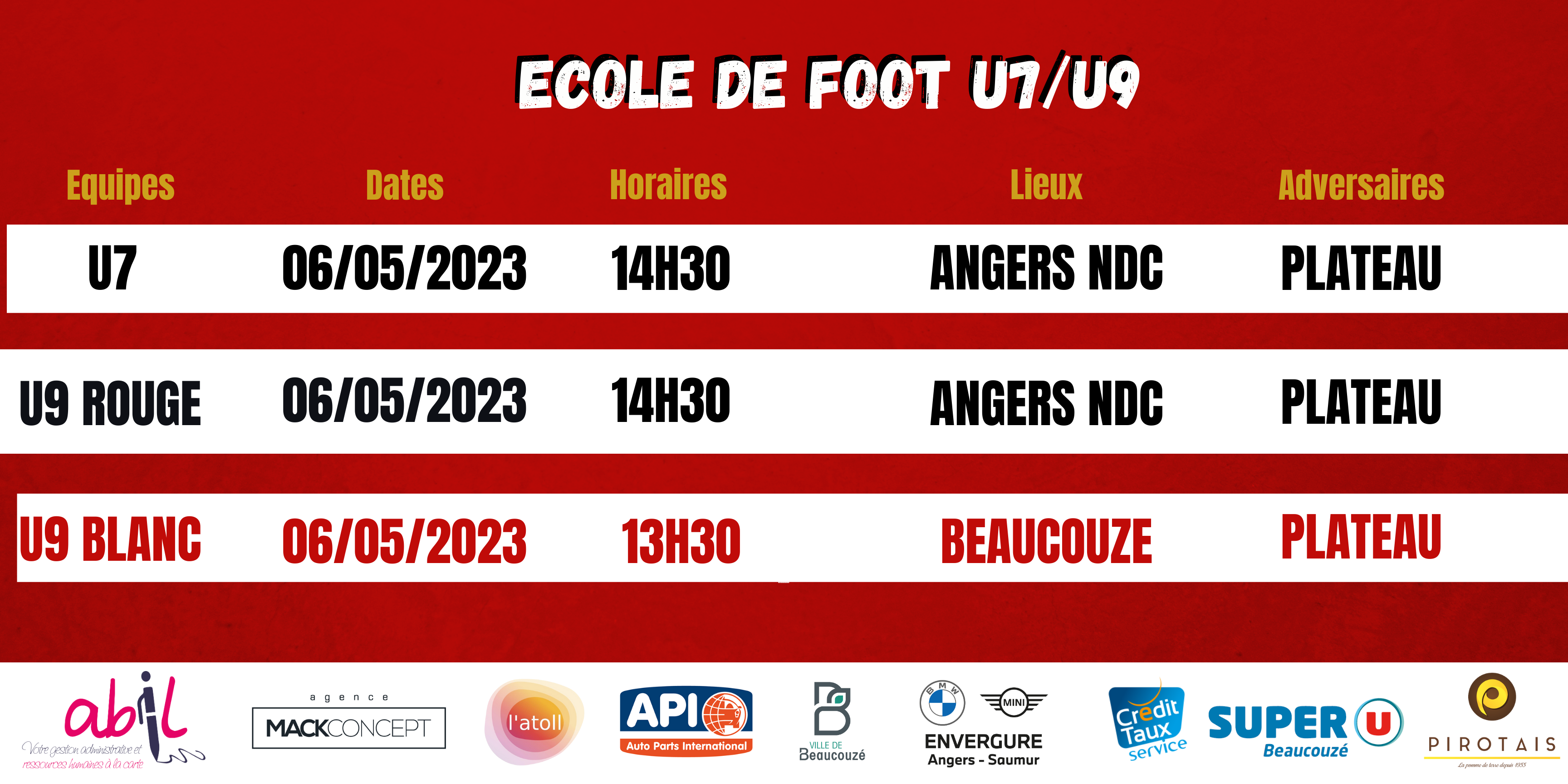 AGENDA DU WEEK-END !