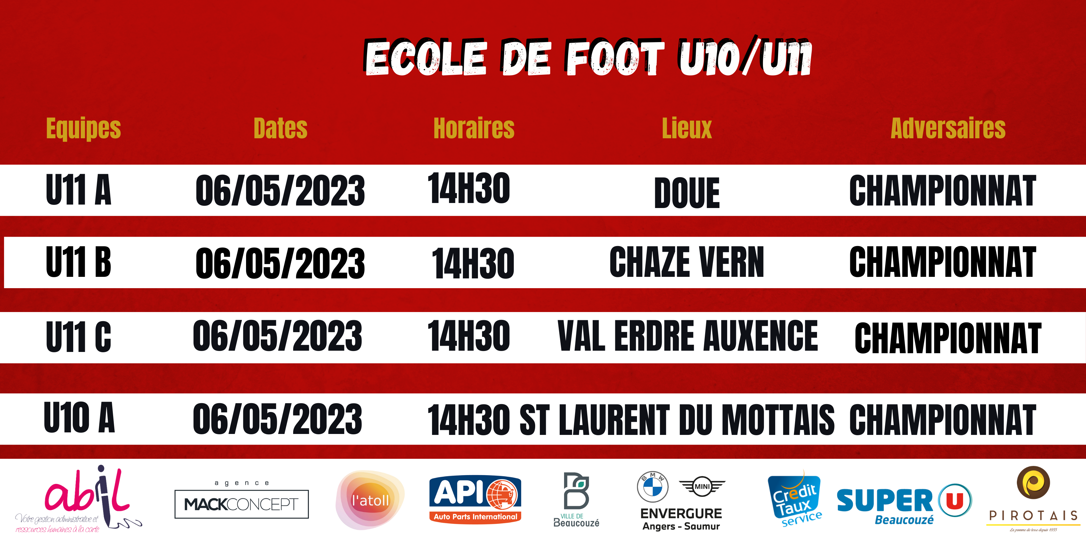 AGENDA DU WEEK-END !