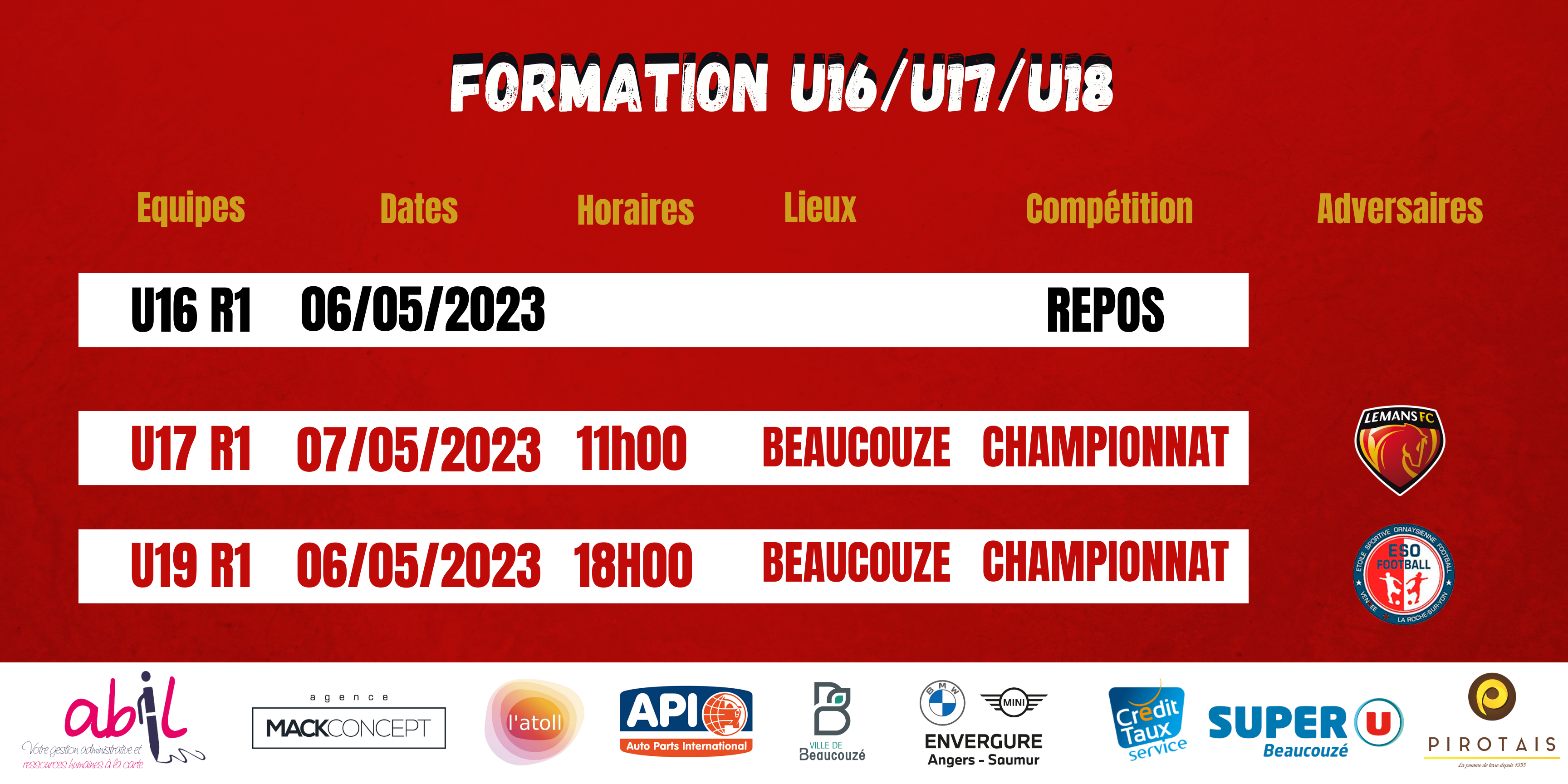 AGENDA DU WEEK-END !