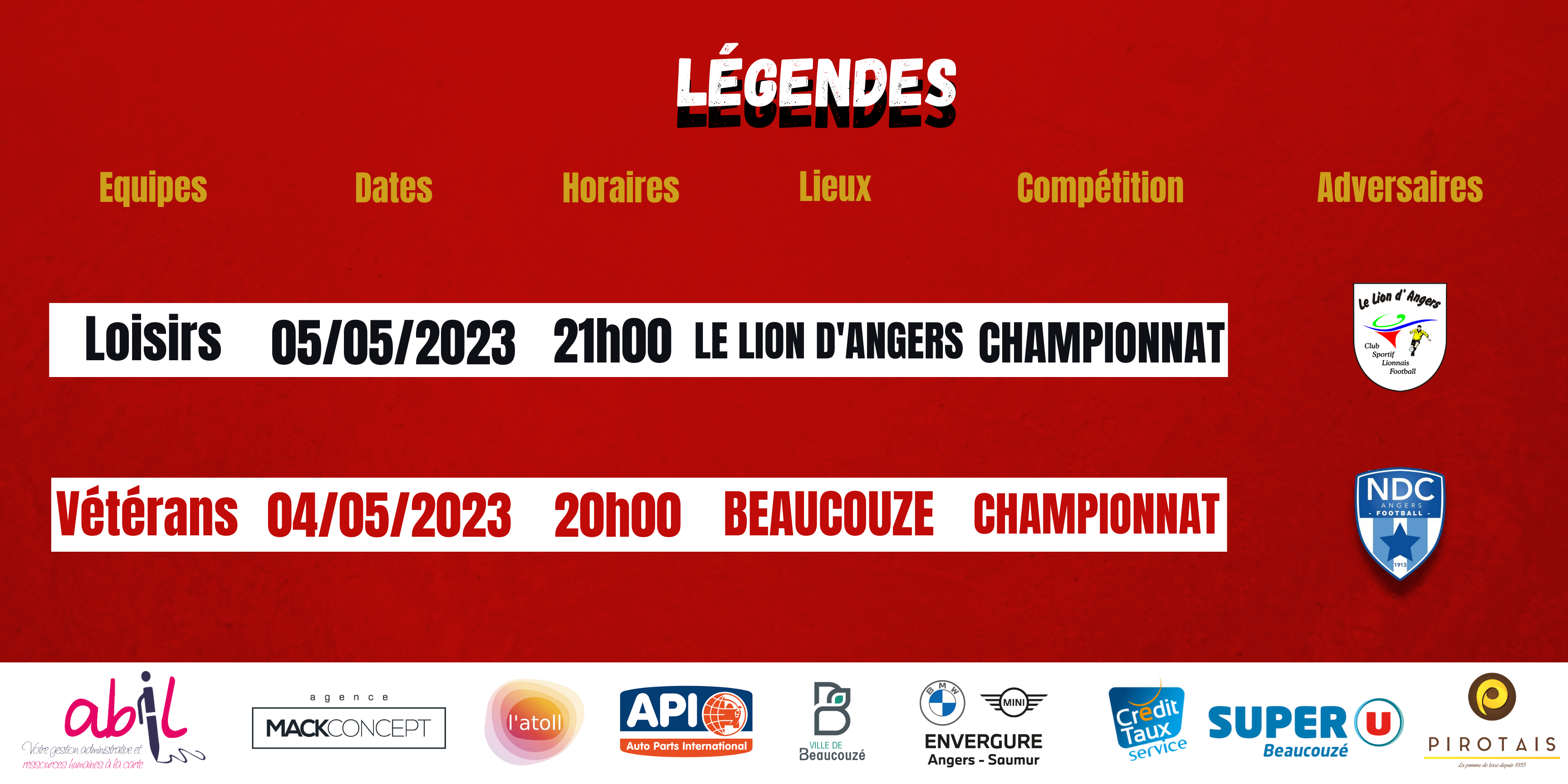 AGENDA DU WEEK-END !