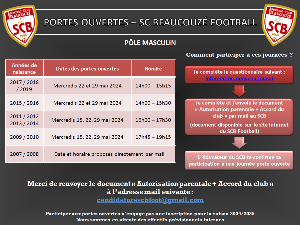 PORTES OUVERTES AU SPORTING !