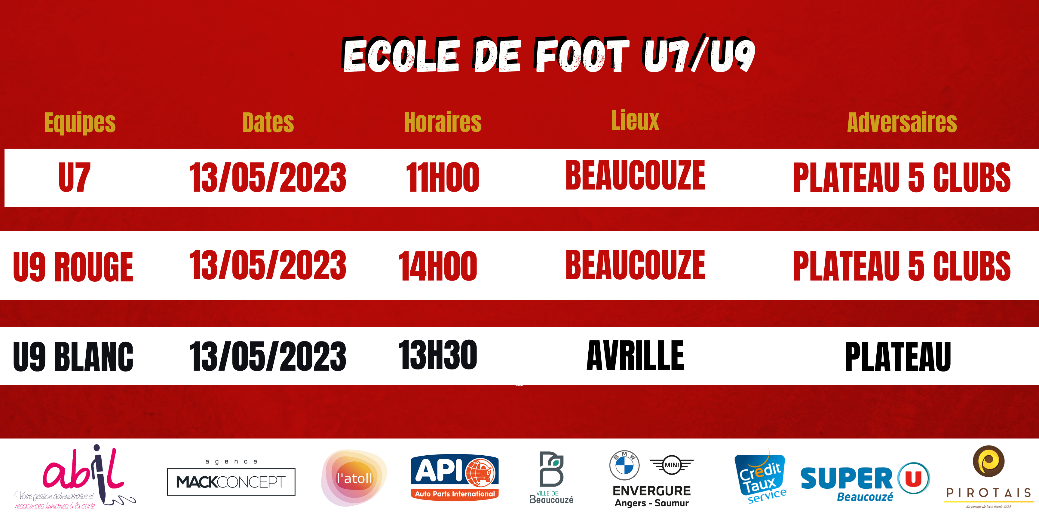 AGENDA DU WEEK-END !