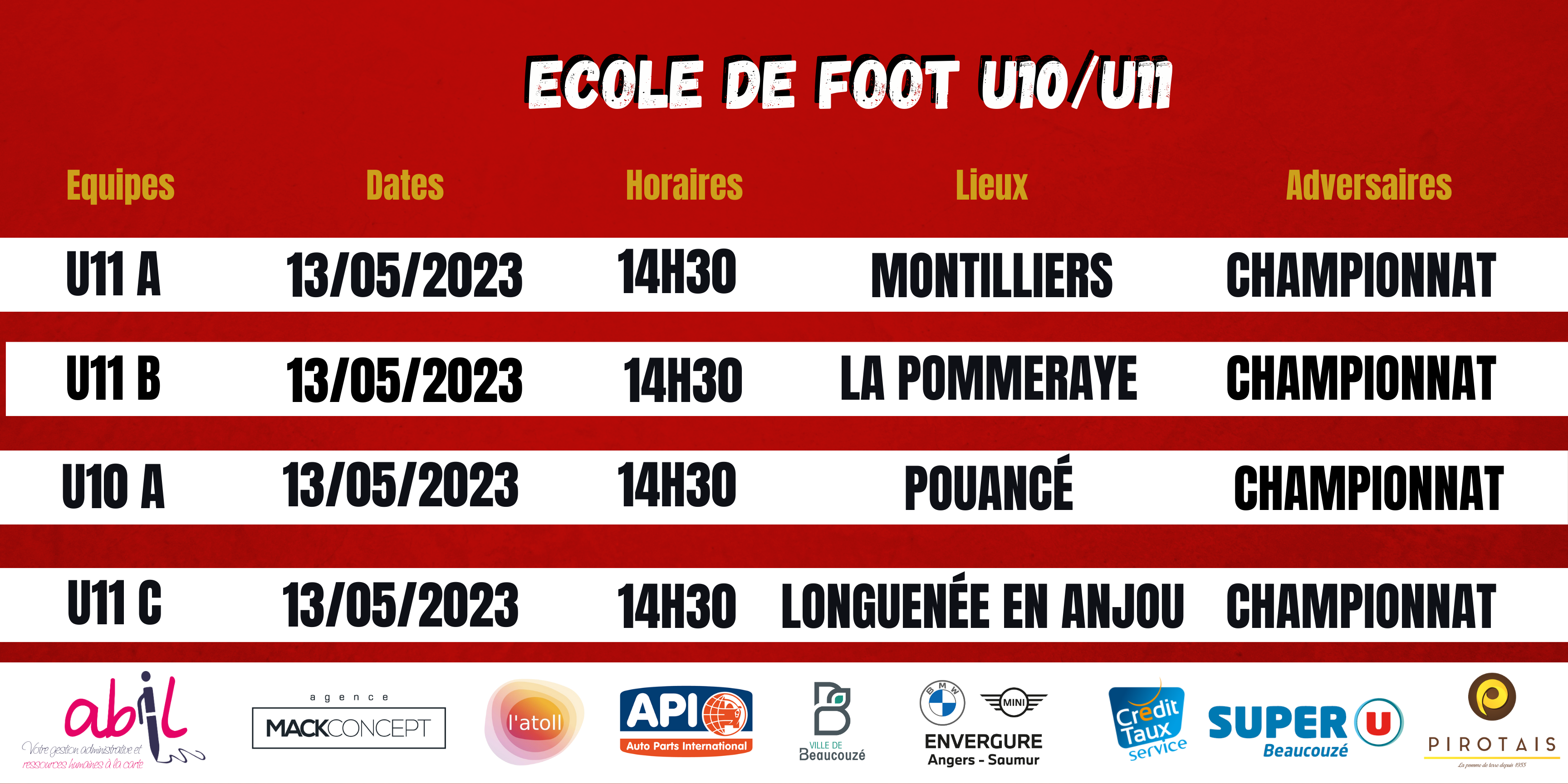 AGENDA DU WEEK-END !