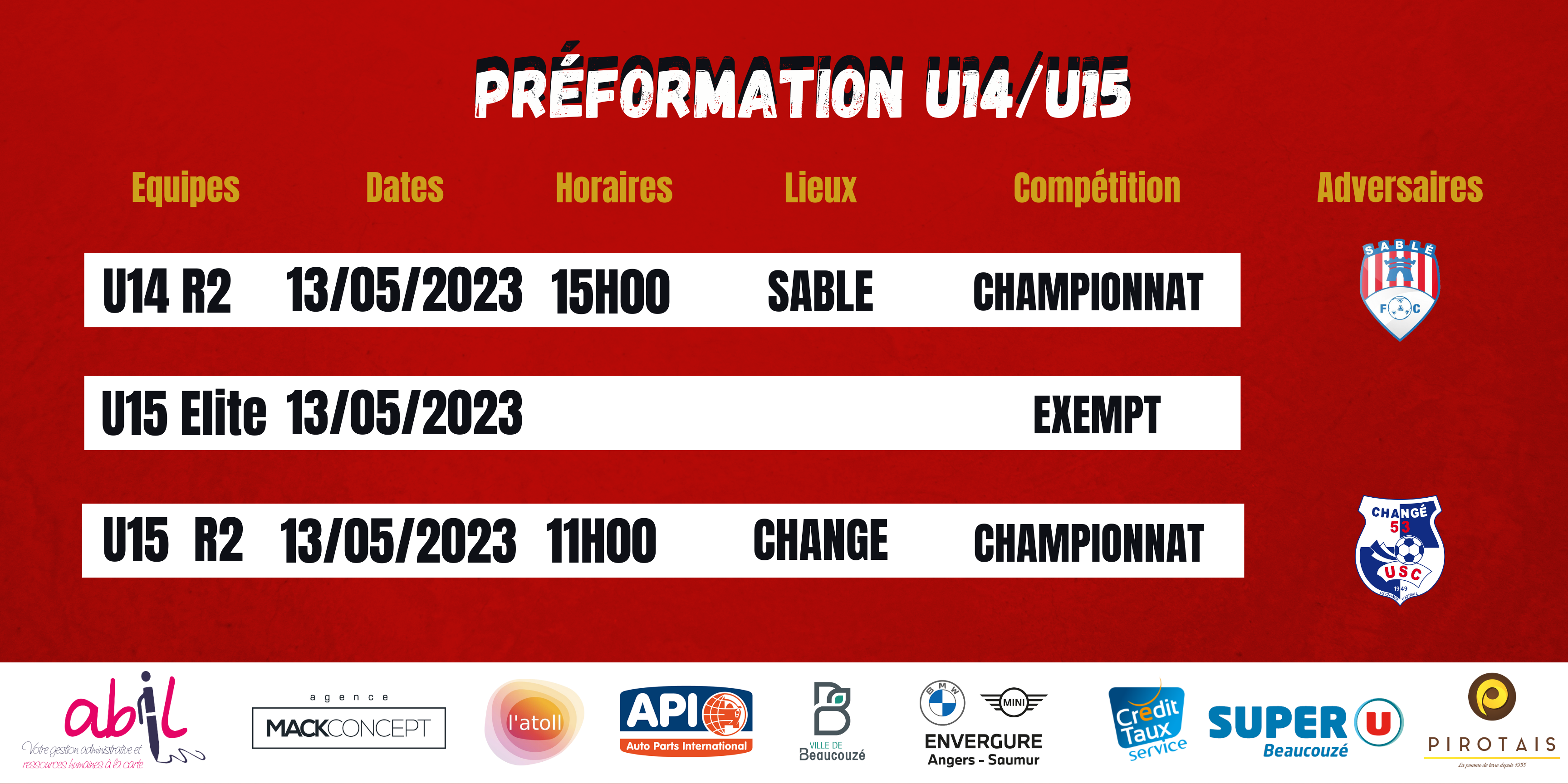 AGENDA DU WEEK-END !