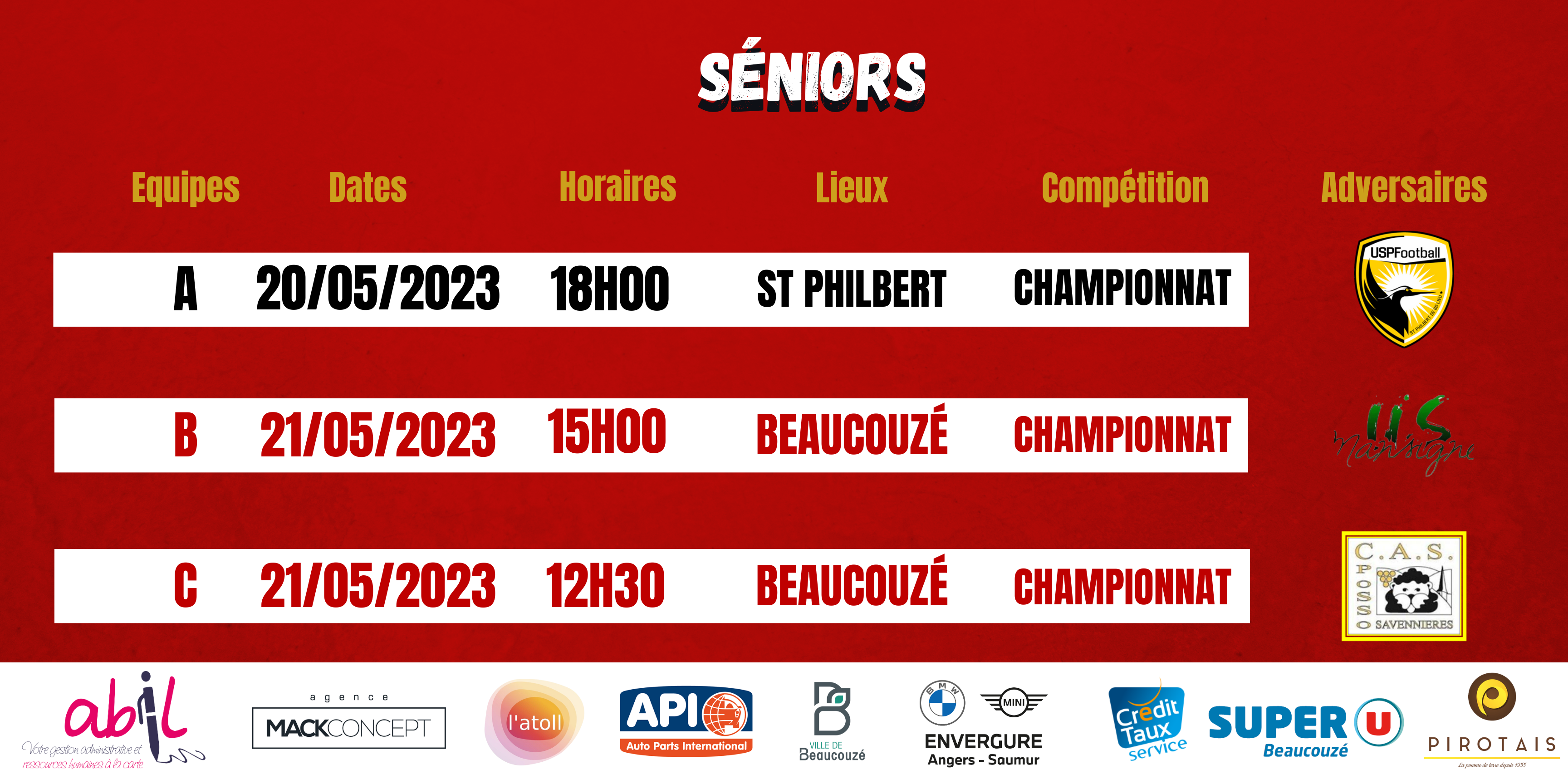 AGENDA DU WEEK-END !