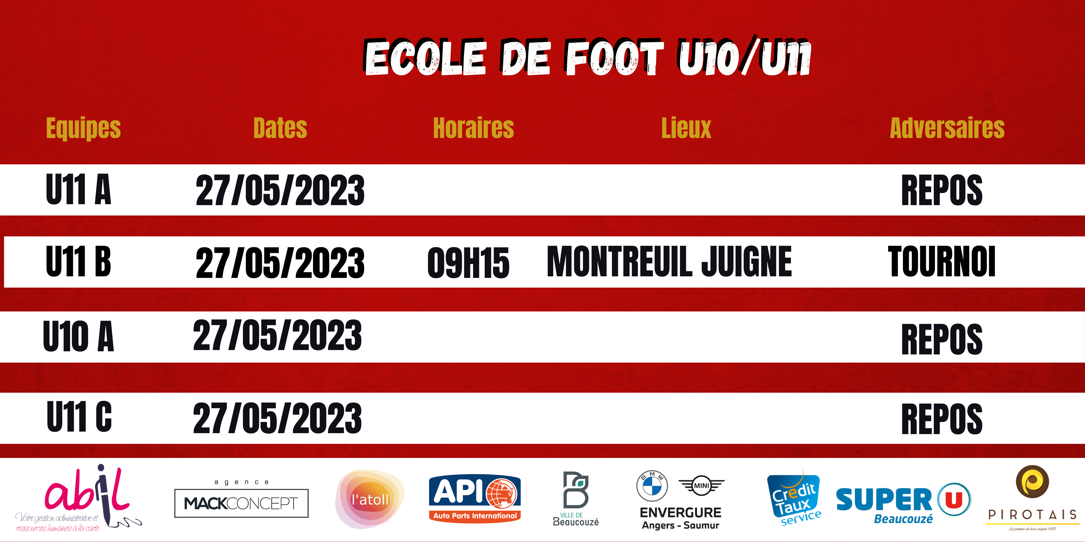 AGENDA DU WEEK-END !
