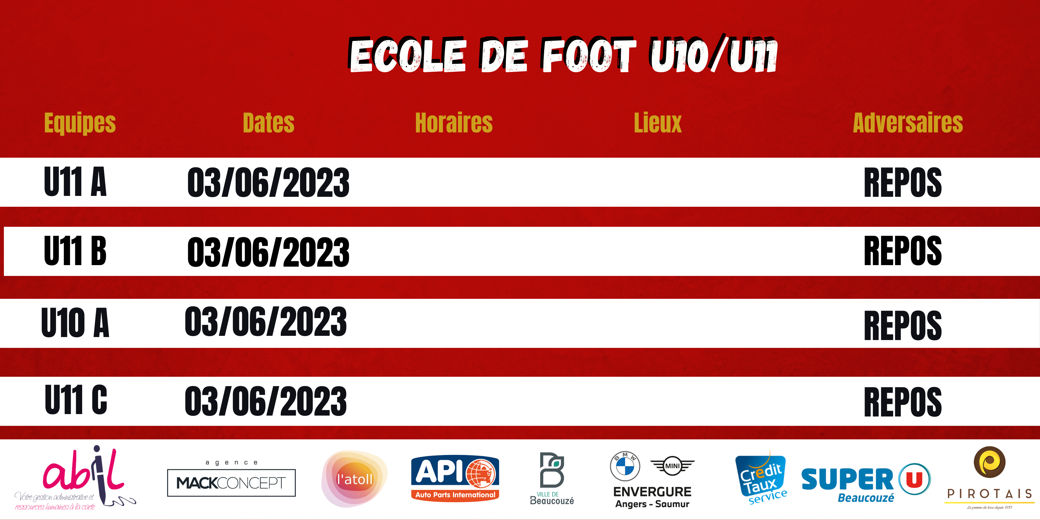 Agenda du week-end !