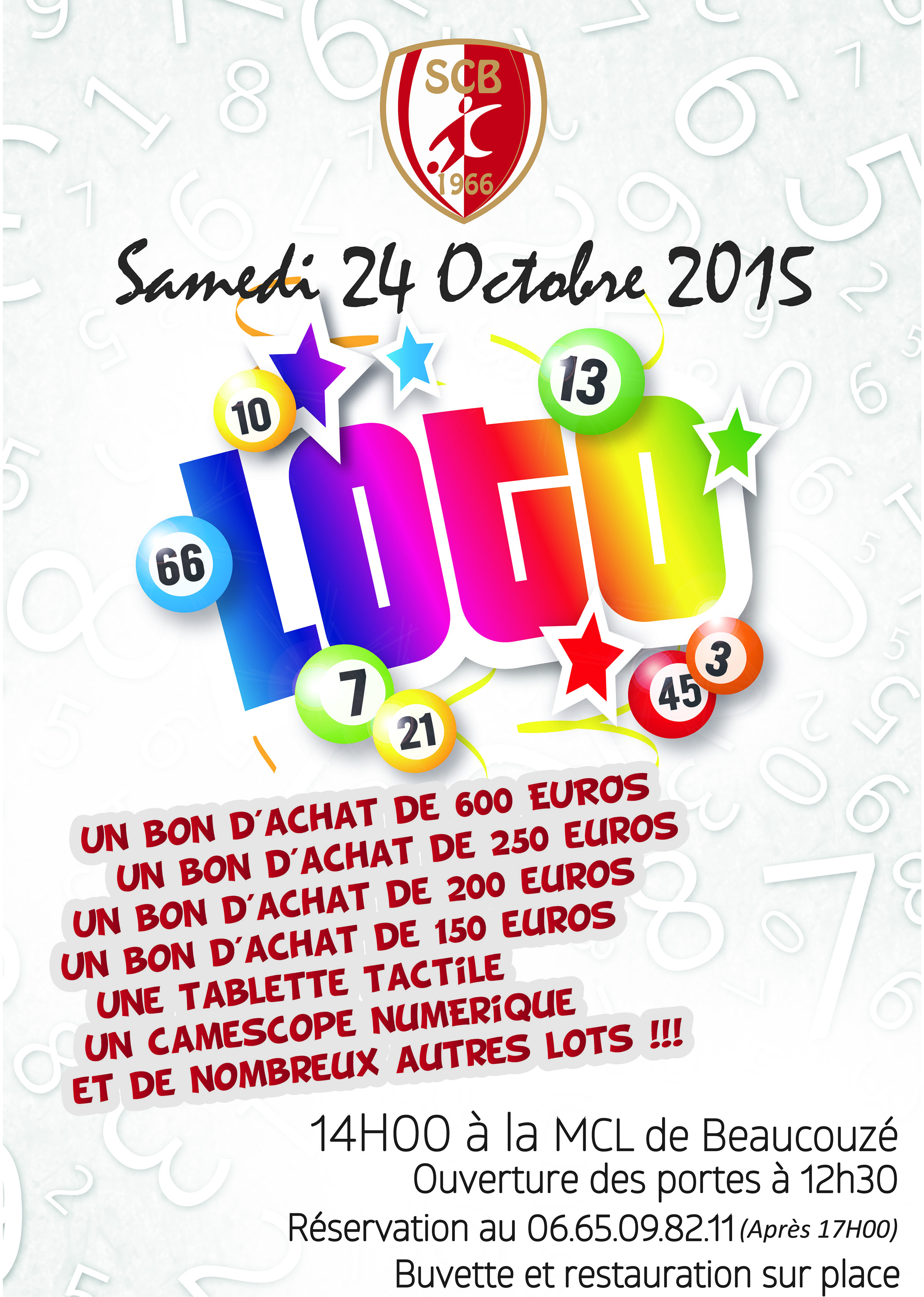 Super Loto / Soirée Bretonne, Samedi 24 Octobre 2015 Super Loto / Soirée Bretonne, Samedi 24 Octobre 2015