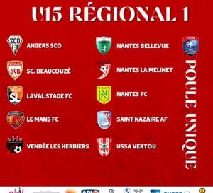 U15 RÉGIONAL 1 - GROUPE UNIQUE !
