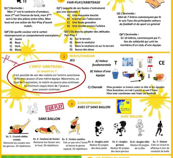PEF à domicile - Semaine "Fair-Play"