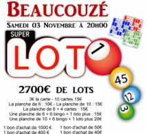 Le loto du SCB samedi 3 novembre 2018