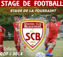 Vacances de la Toussaint : Stage de foot au SCB