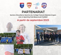 Nouveau partenariat entre la SES du Collège Rabelais, le SC Beaucouzé Football et le District de Football de Maine-et-Loire