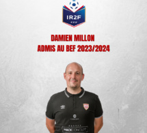 Damien Millon admis en formation BEF 2023/2024